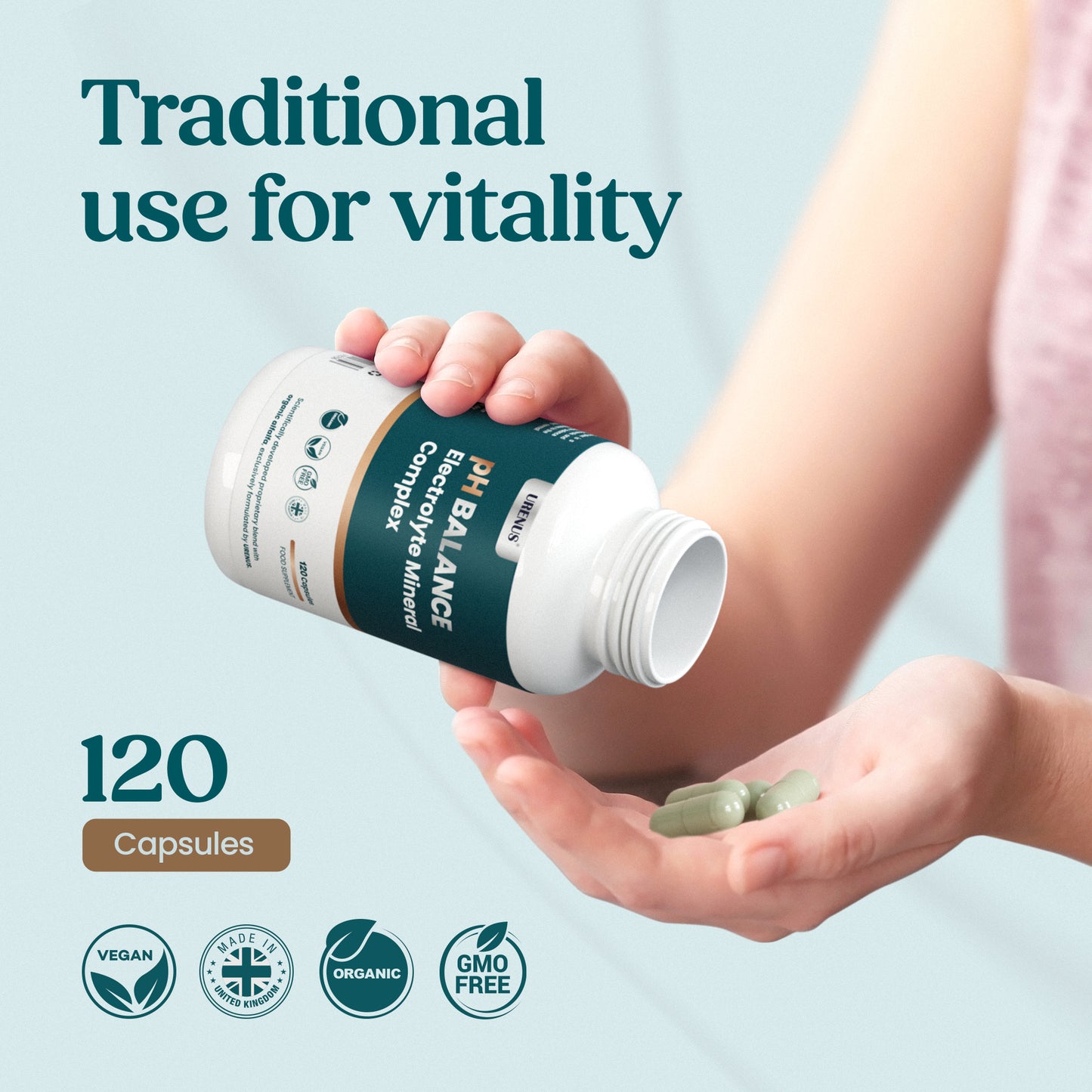 pH Balance - Electrolyte Mineral Complex with Organic Alfalfa - 120 Capsules