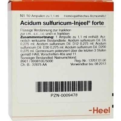 Acidum sulfuricum Forte 10 Ampoules-Similius