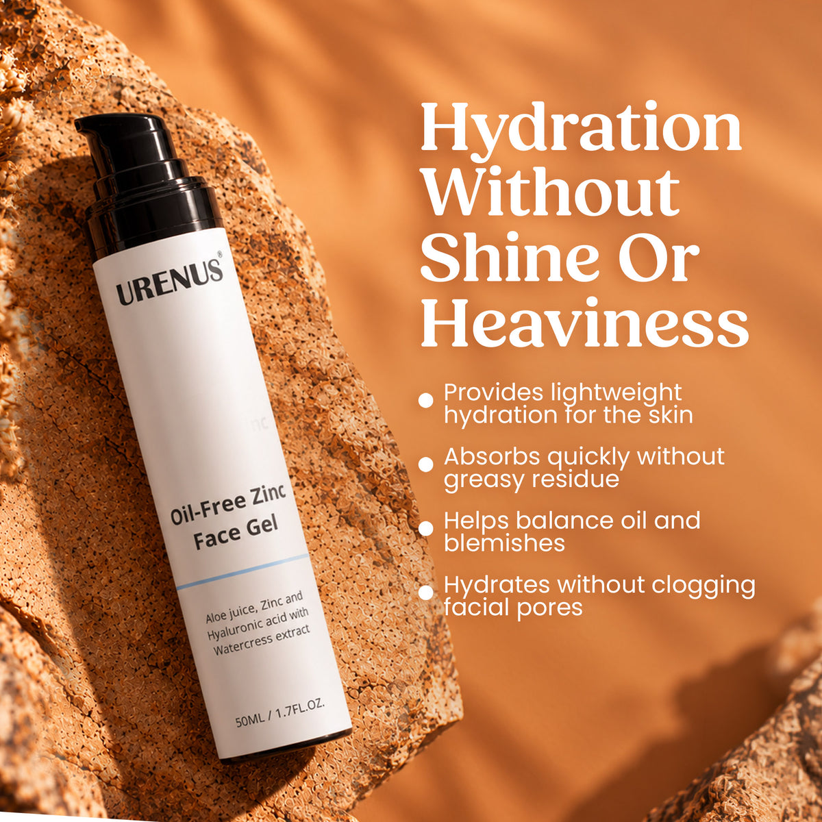 Oil-Free Zinc Face Gel for Men - 50ml