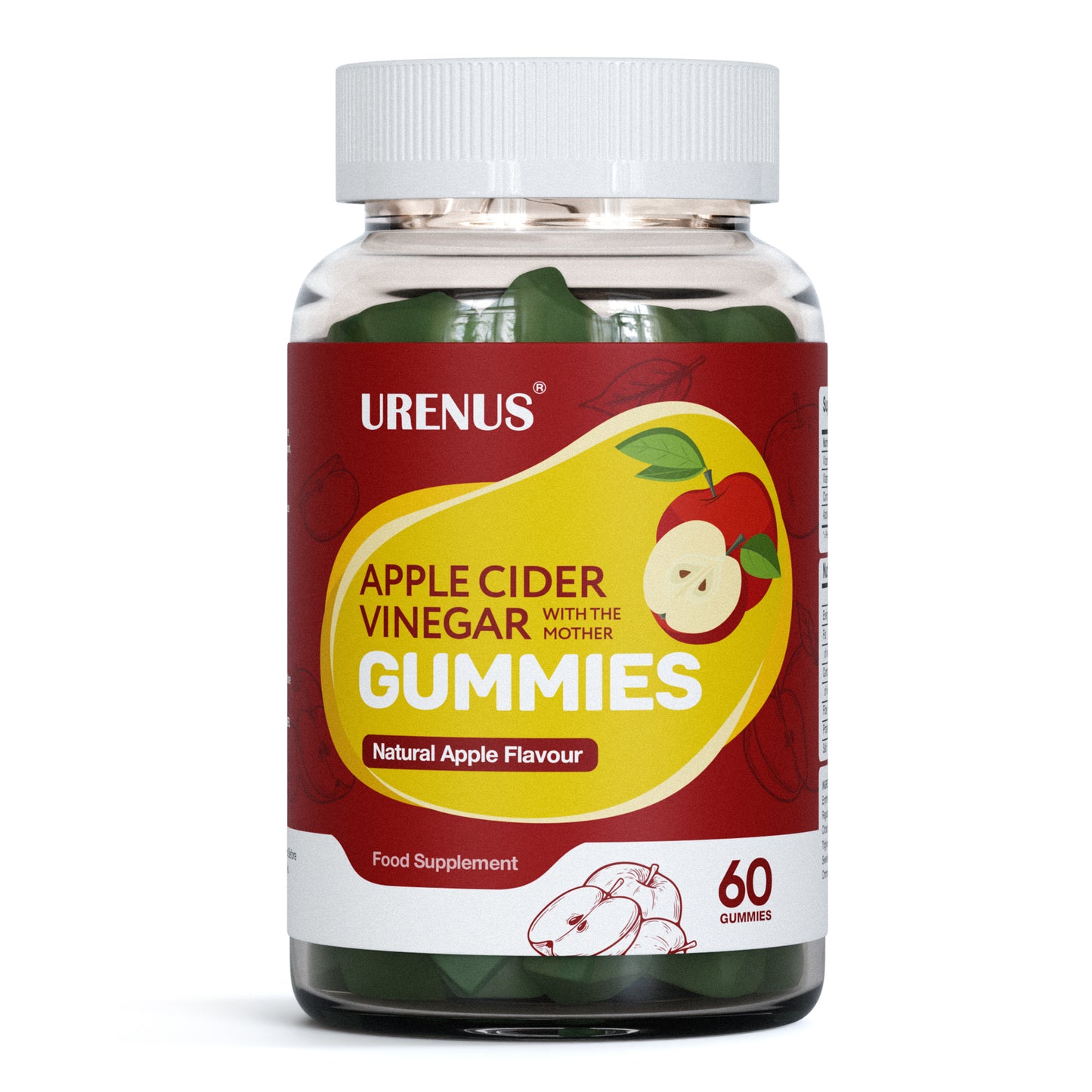 Apple Cider Vinegar Gummies with Vitamin C, B6 & Chromium – 60 Gummies