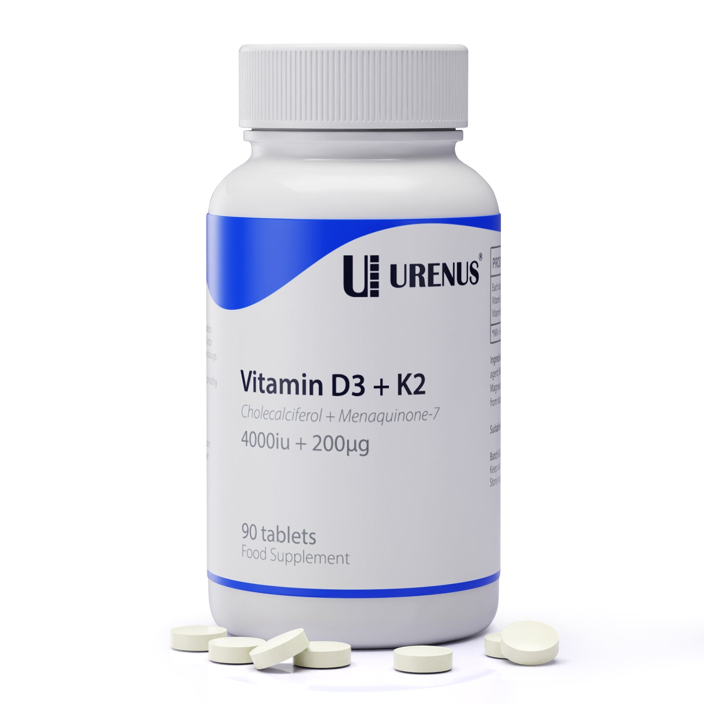 Vitamin D3 + K2 (4000 IU + 200 ¬µg) 90 Tablets