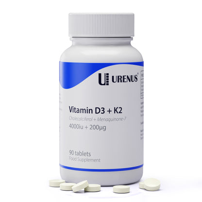 Vitamin D3 + K2 (4000 IU + 200 ¬µg) 90 Tablets