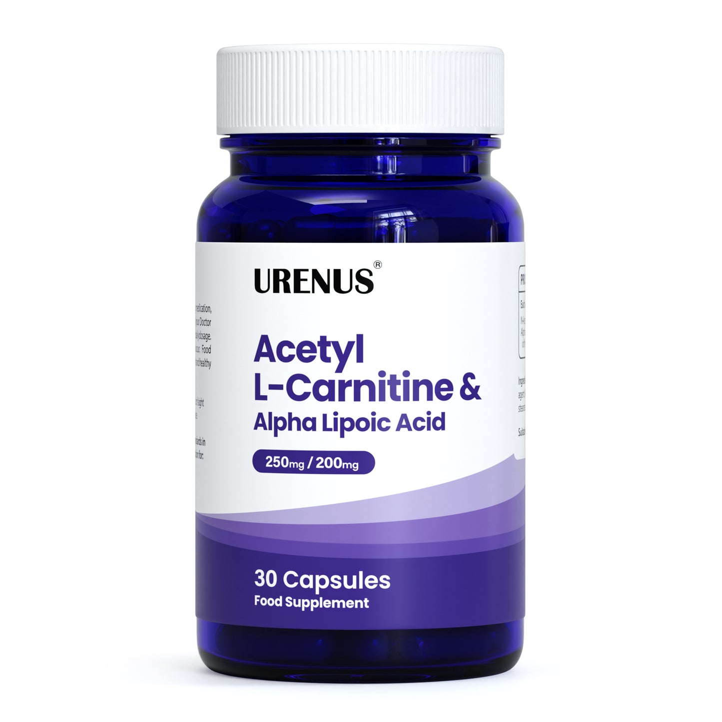 Acetyl L-Carnitine 250mg & Alpha Lipoic Acid 200mg - 30 Capsules