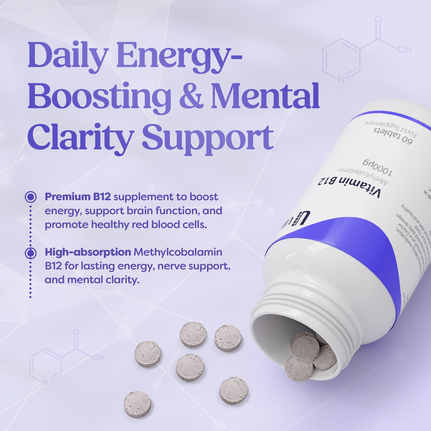 Vitamin B12 Methylcobalamin 1000 µg (60 Tablets)