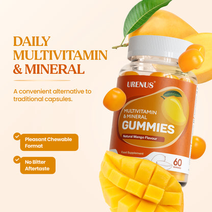 Multivitamin & Mineral Gummies with Vitamin C, B6, B12 & Zinc – 60 Gummies