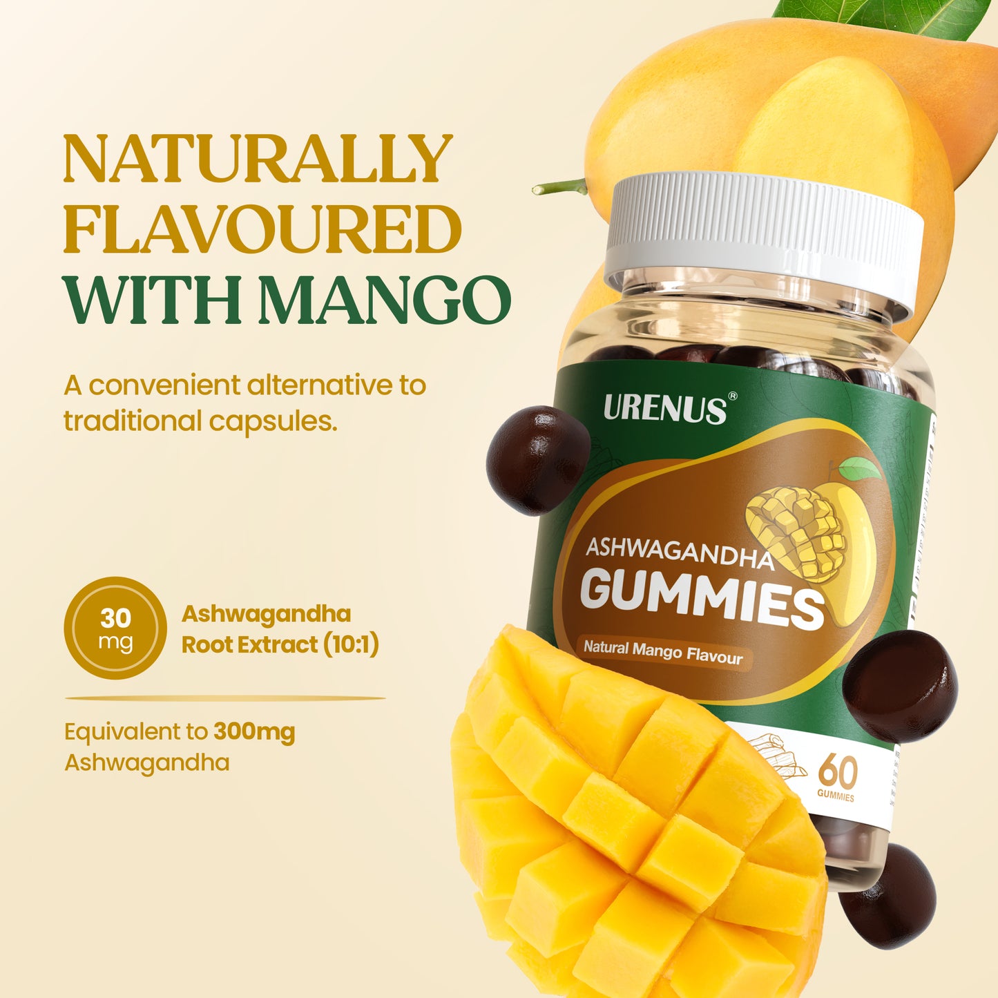Ashwagandha Gummies with Lemon Balm, Chamomile & Lavender – 60 Gummies