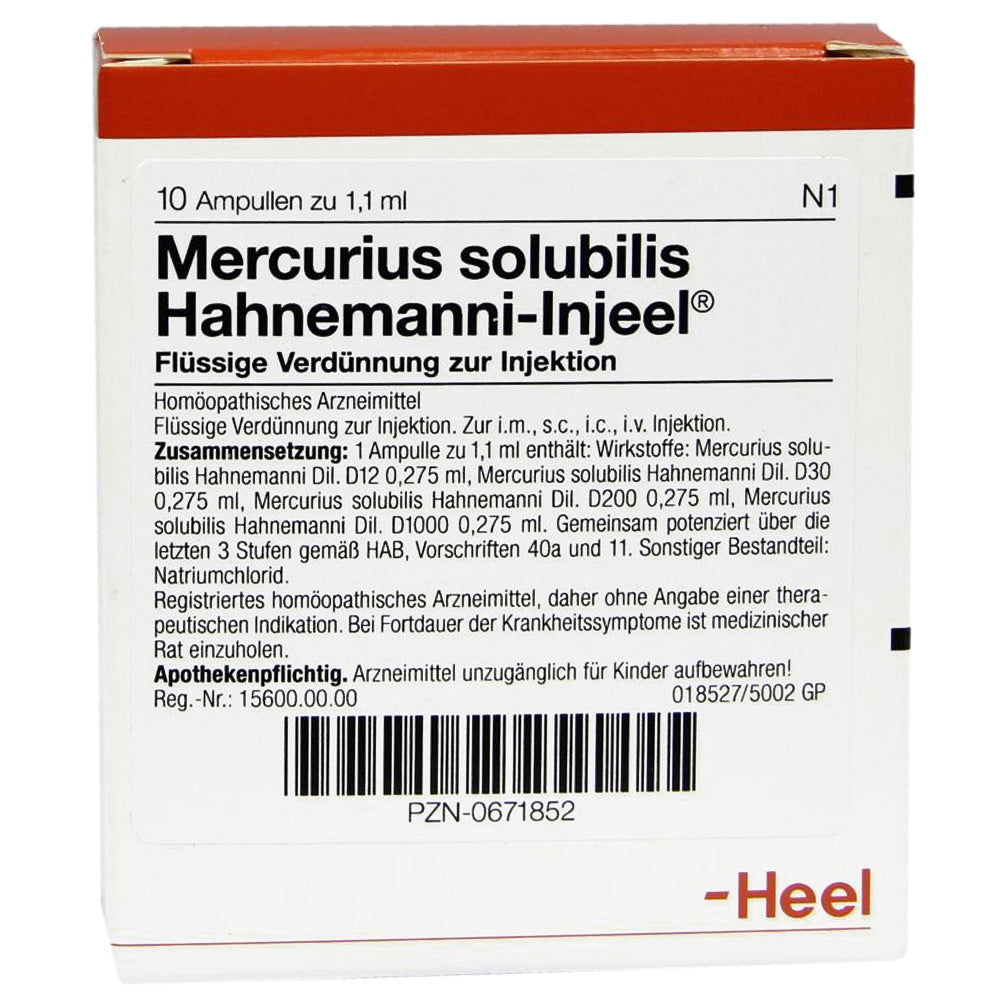 Mercurius Solubilis Hahnemanni 10 Ampoules-Similius