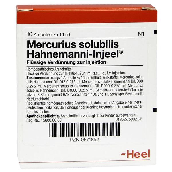 Mercurius Solubilis Hahnemanni 10 Ampoules-Similius