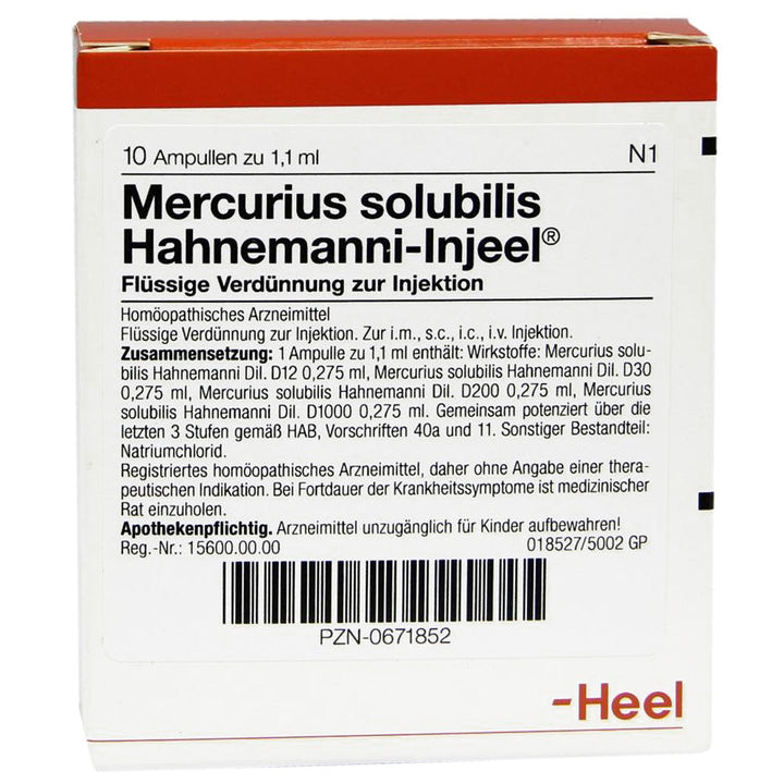 Mercurius Solubilis Hahnemanni 10 Ampoules-Similius