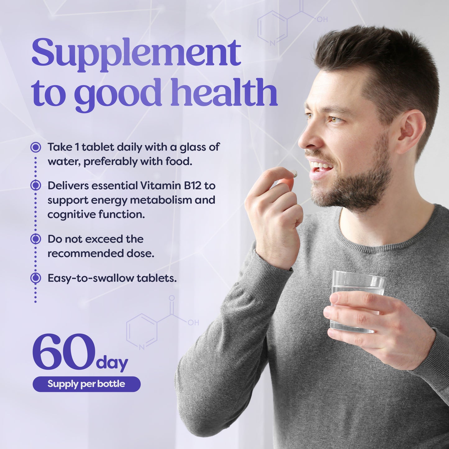 Vitamin B12 Methylcobalamin 1000 µg (60 Tablets)