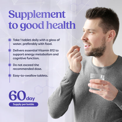 Vitamin B12 Methylcobalamin 1000 µg (60 Tablets)