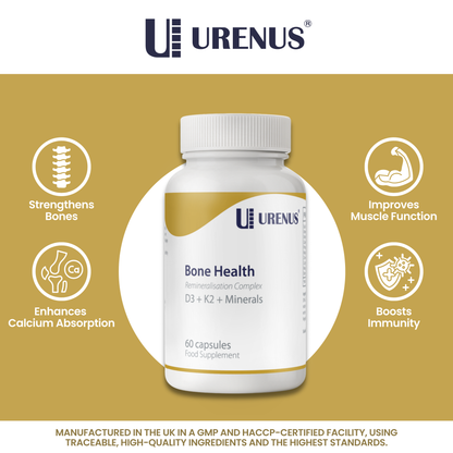 Bone Health – D3 + K2 + Minerals (60 Capsules)