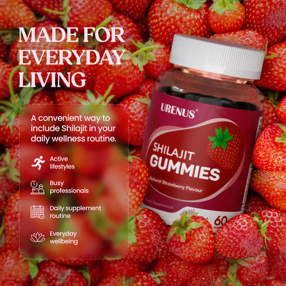 Shilajit Gummies with Vitamin C, B6 & B12 – 60 Gummies