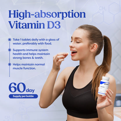 Vitamin D3 10,000 IU 60 Tablets