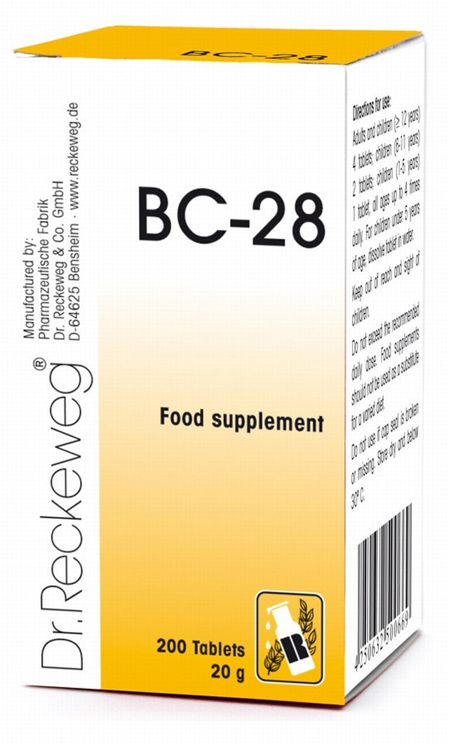 Schuessler Combination Tissue Salt BC-28 TONIC 12 TISSUE SALTS IN 6X POTENCY