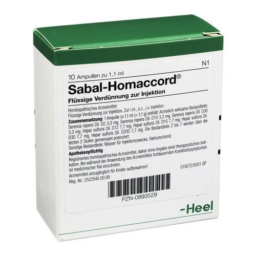 Sabal Homaccord 10 Ampoules-Similius