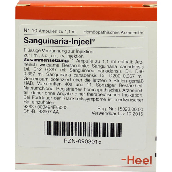 Sanguinaria 10 Ampoules-Similius