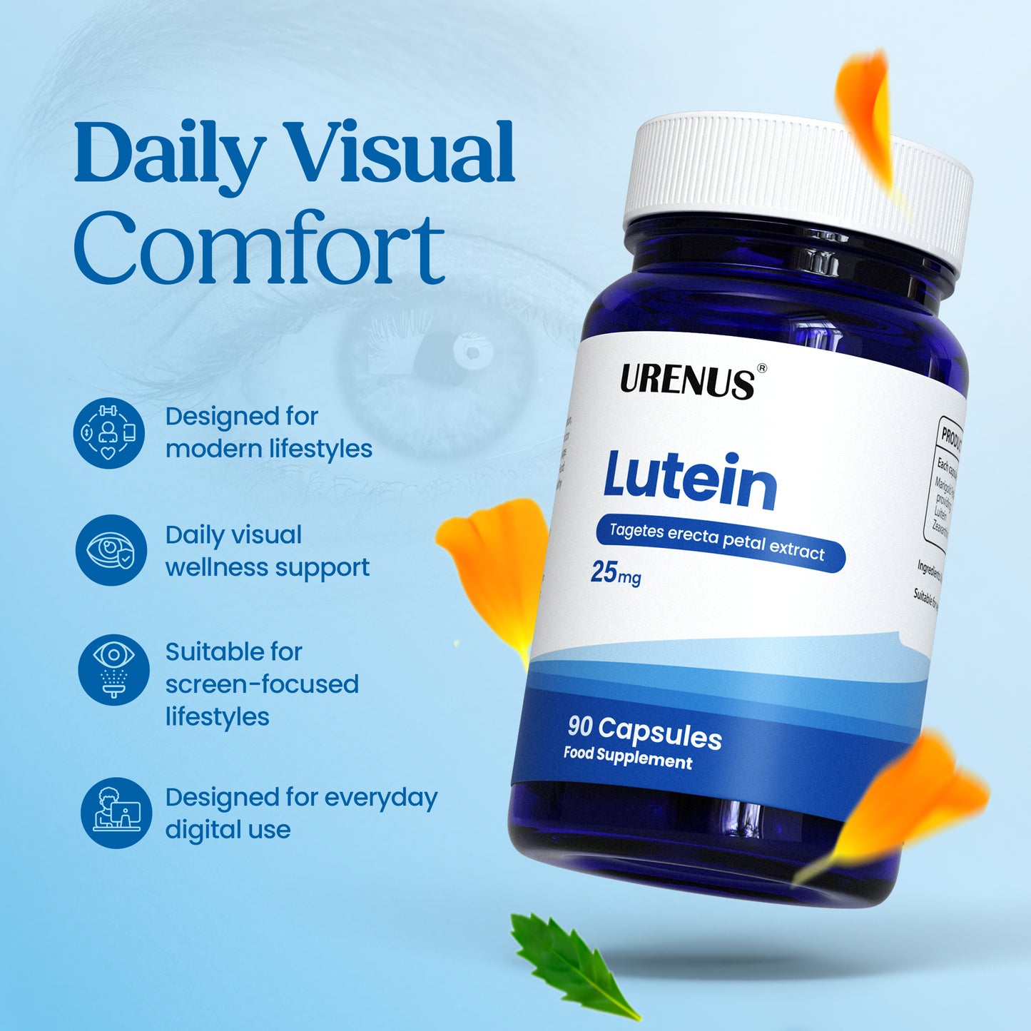 Lutein & Zeaxanthin 25mg - 90 Capsules
