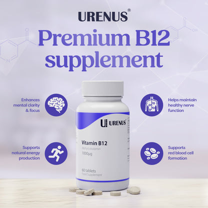 Vitamin B12 Methylcobalamin 1000 µg (60 Tablets)