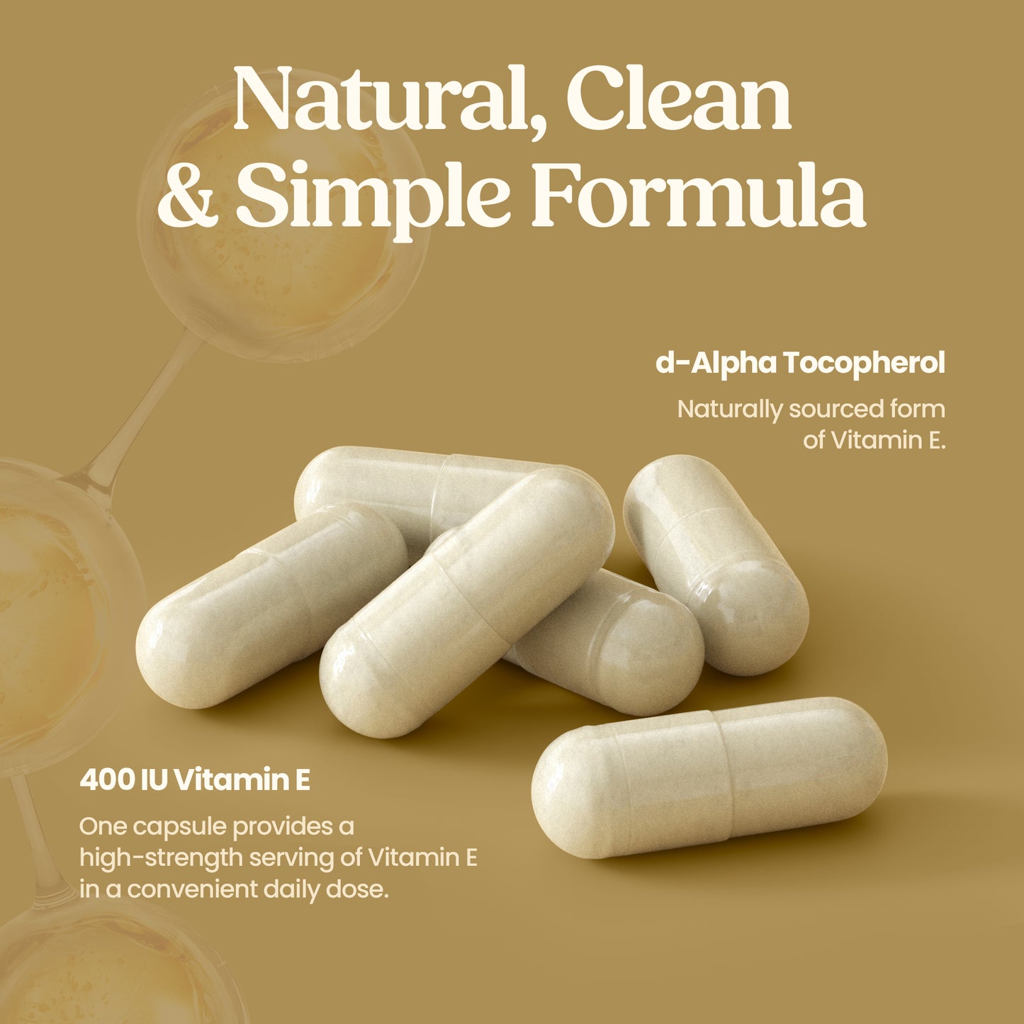 Natural Vitamin E 400 IU – 60 Capsules