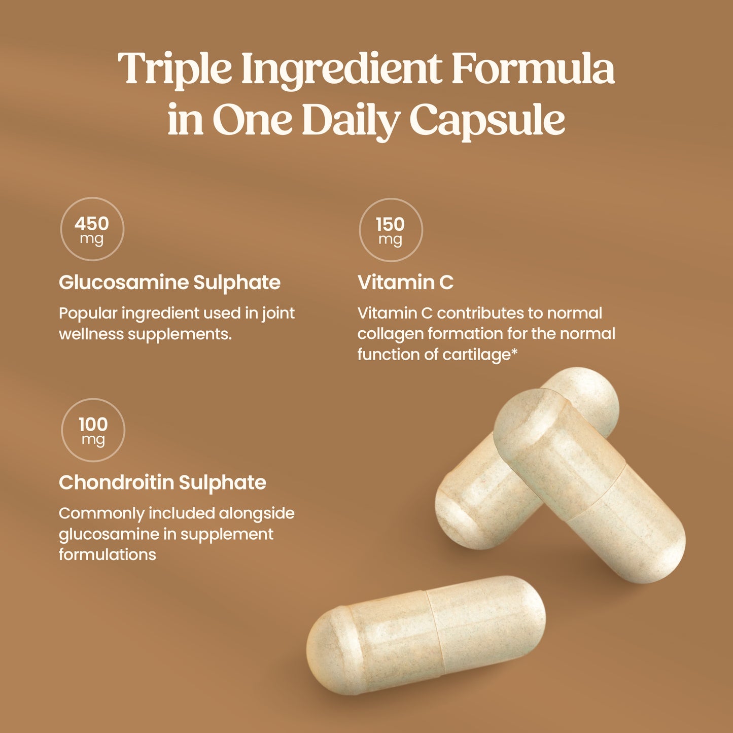 Glucosamine, Chondroitin & Vitamin C – 60 Capsules