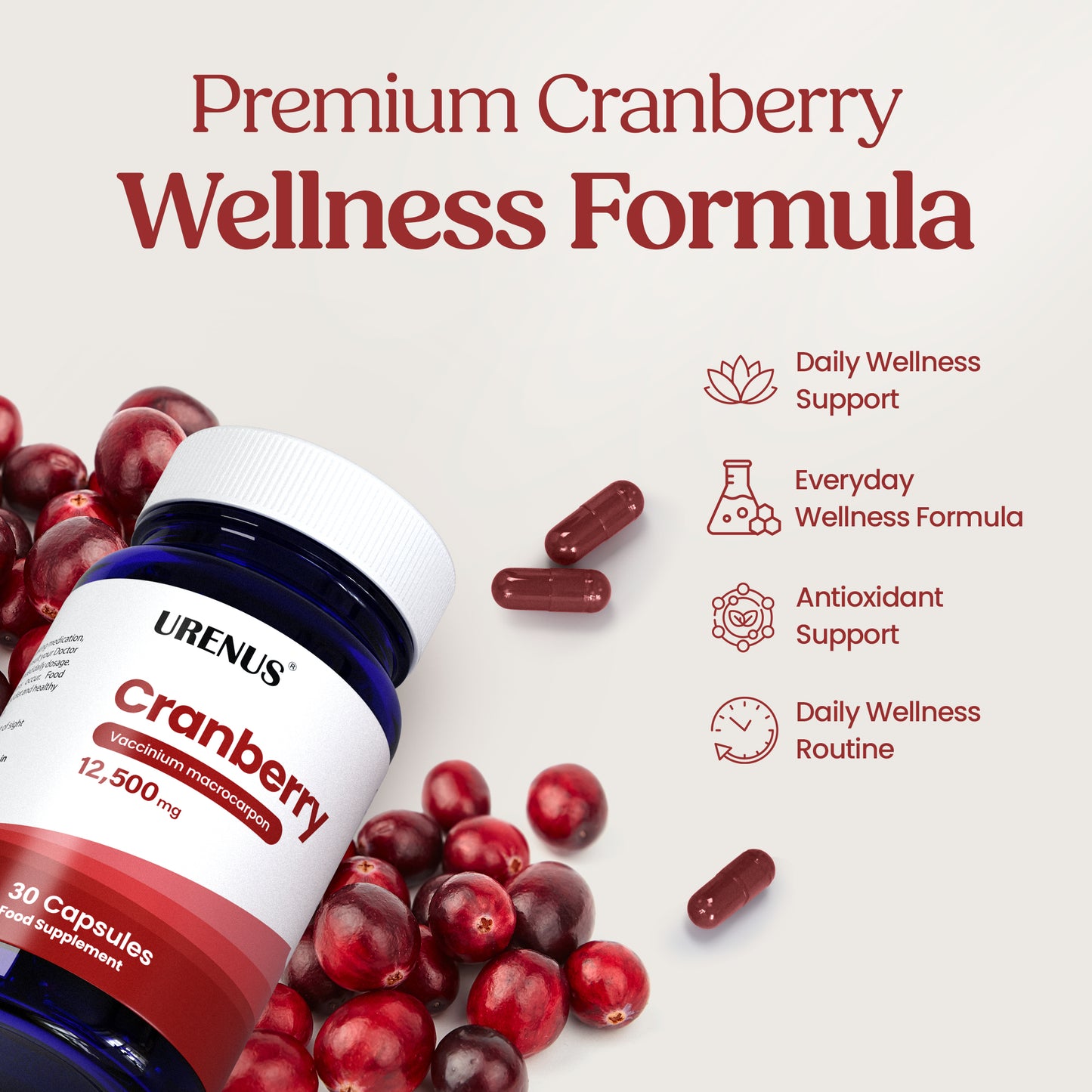 Cranberry 12,500mg - 30 Capsules
