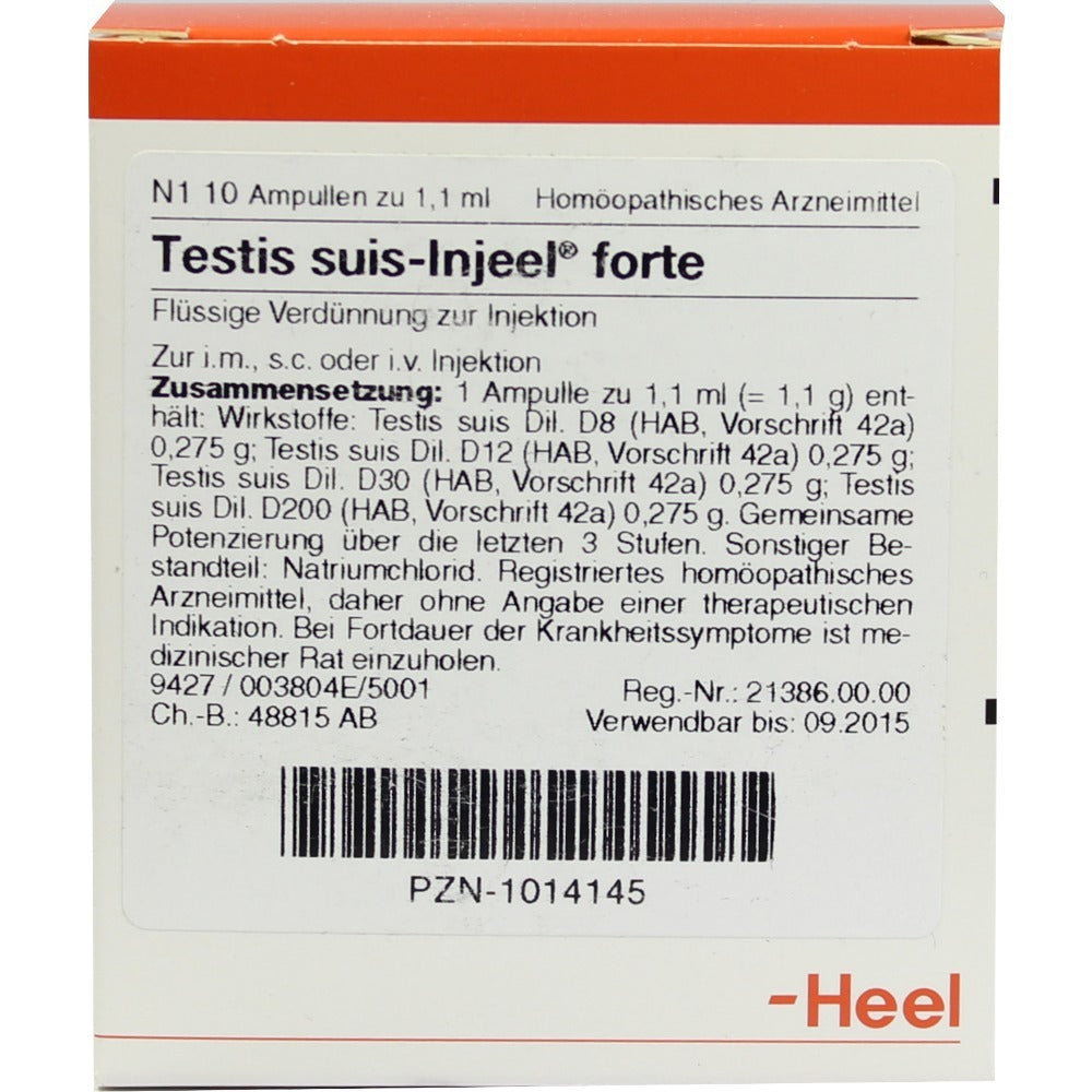 Testis Suis Injeel Forte 10 Ampoules-Similius