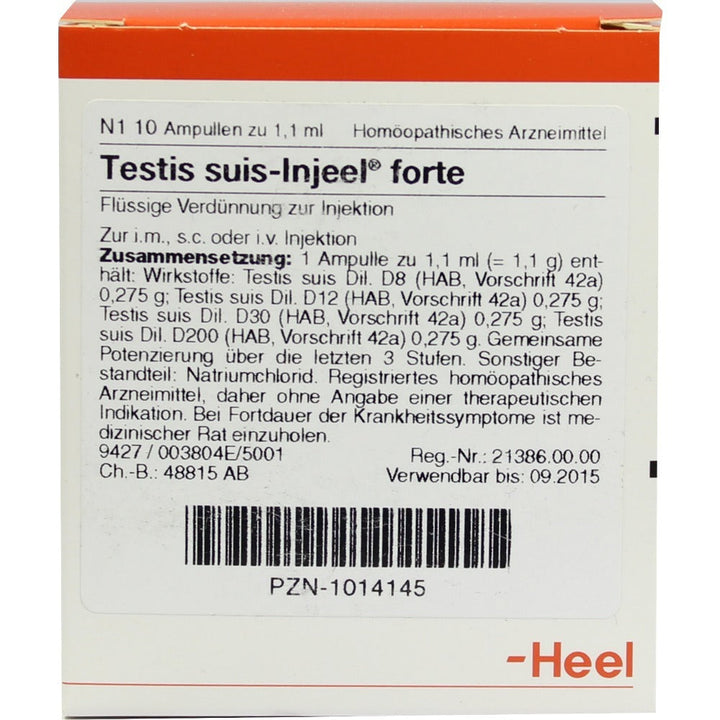 Testis Suis Injeel Forte 10 Ampoules-Similius