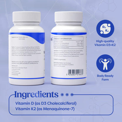 Vitamin D3 + K2 (4000 IU + 200 ¬µg) 90 Tablets