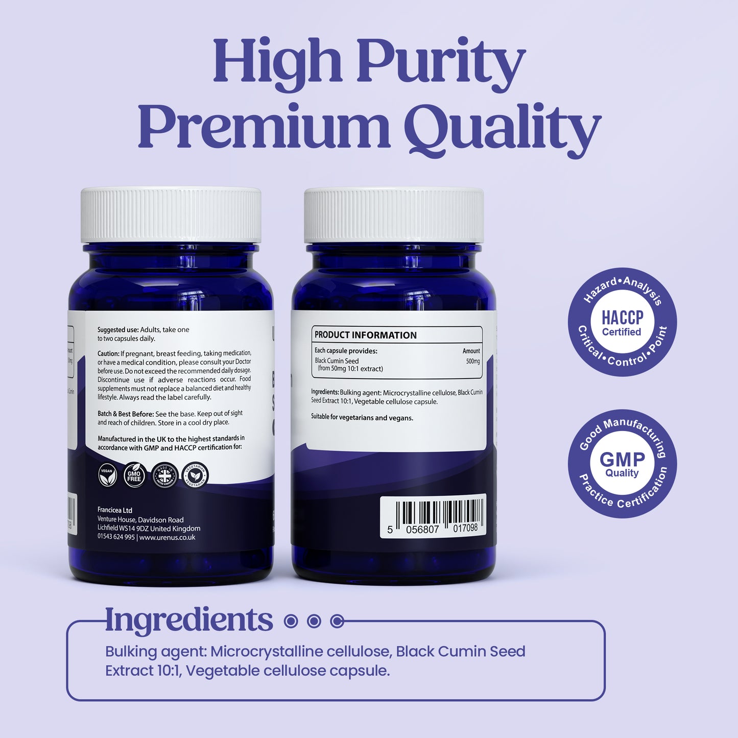 Black Cumin Seed 500mg - 60 Capsules