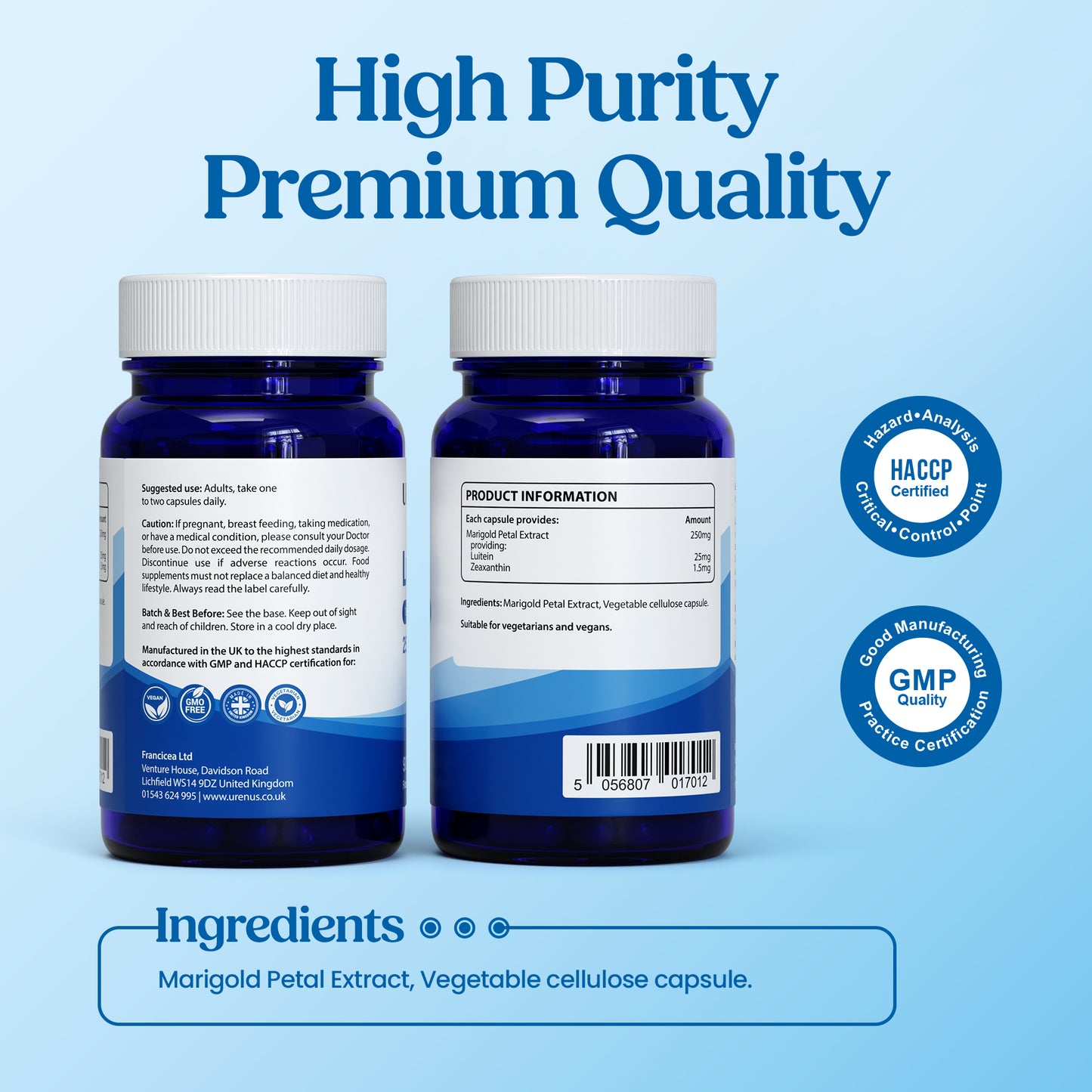 Lutein & Zeaxanthin 25mg - 90 Capsules