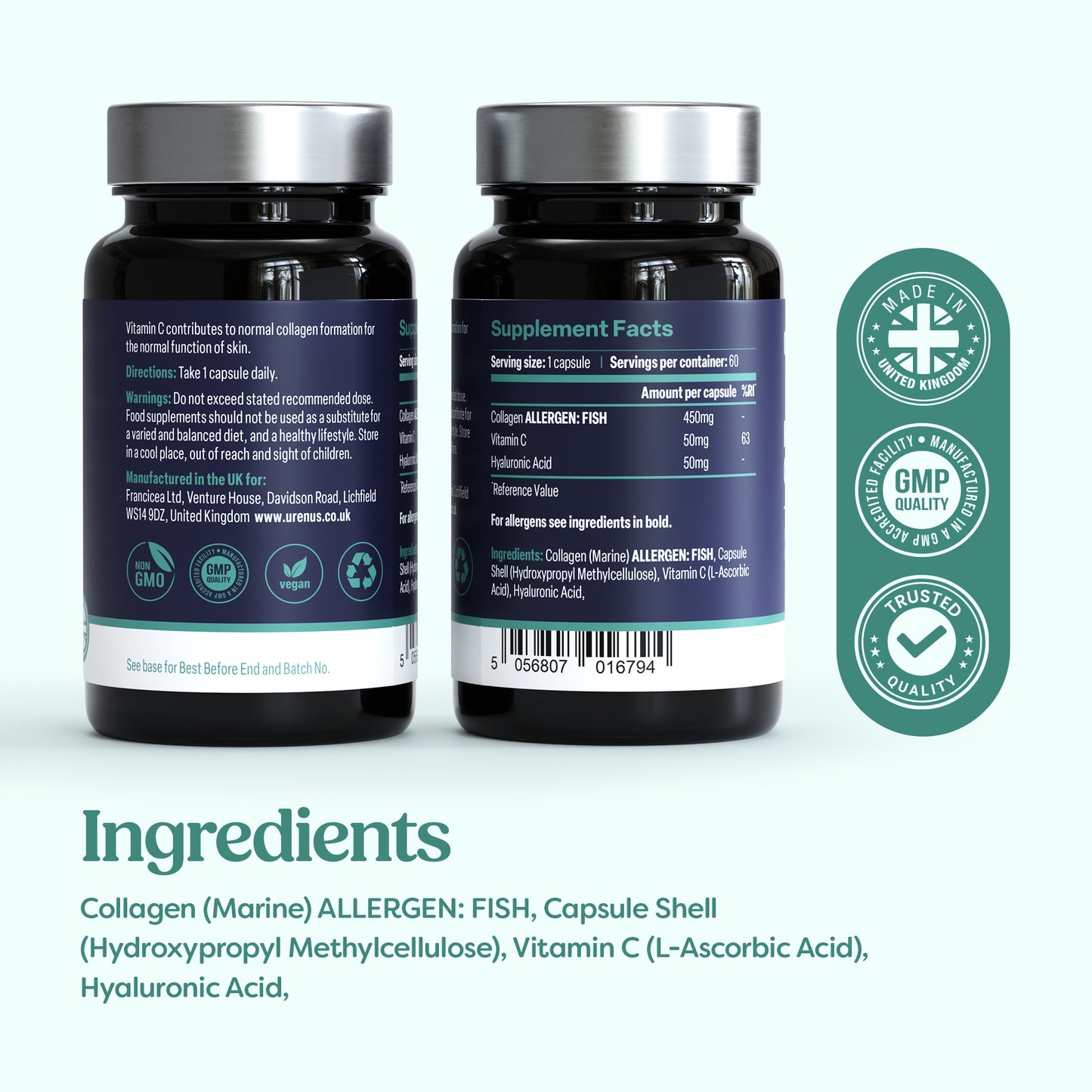 HydraMarine Collagen - 60 Capsules