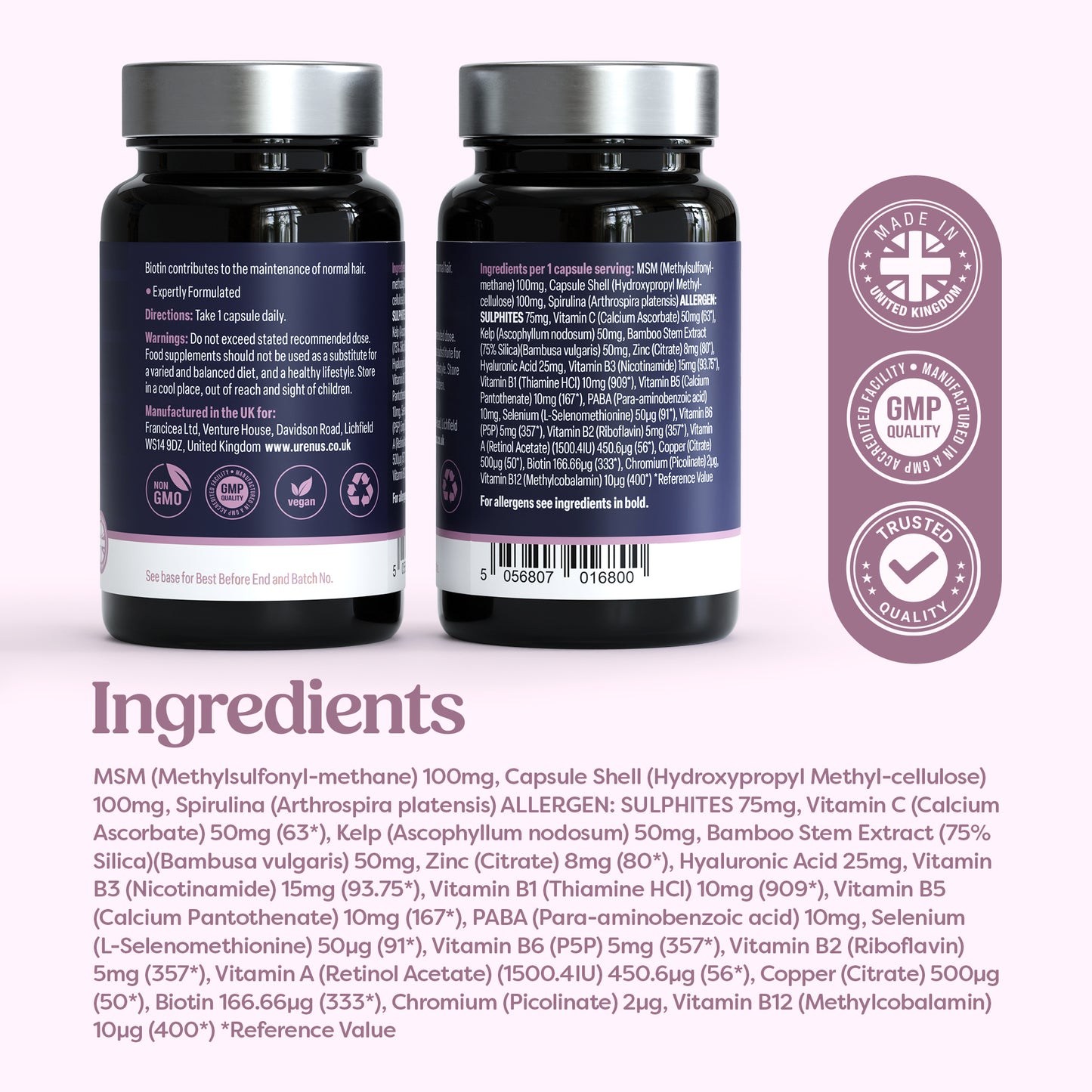 Hair, Skin & Nails Formula - 60 Capsules