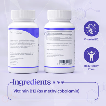 Vitamin B12 Methylcobalamin 1000 µg (60 Tablets)