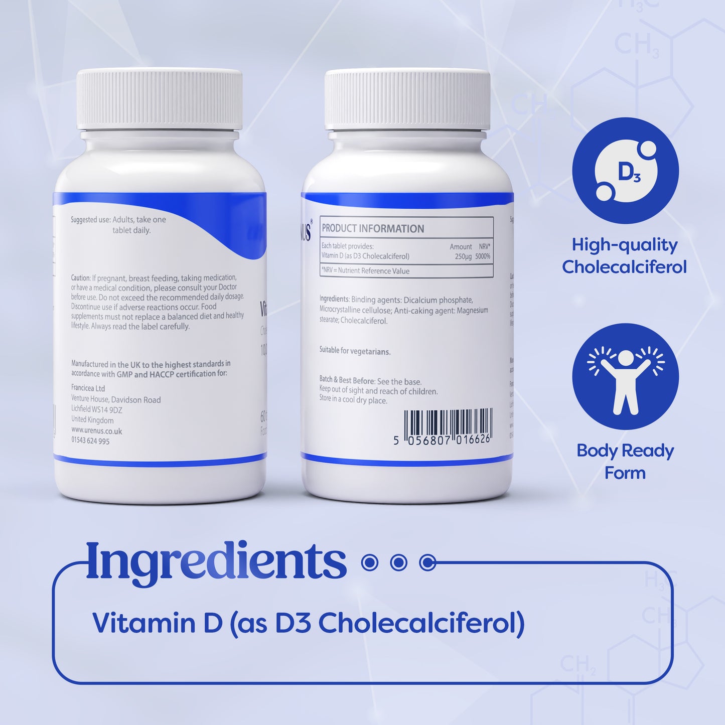 Vitamin D3 10,000 IU 60 Tablets