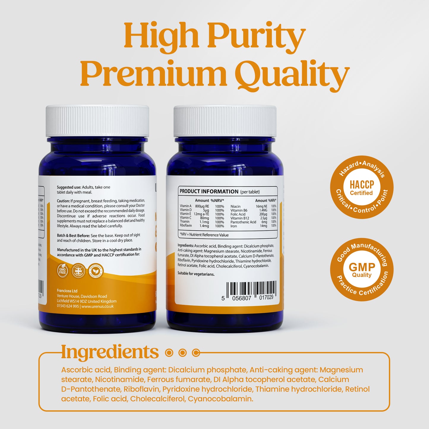 Multivitamin and Iron - 90 Tablets
