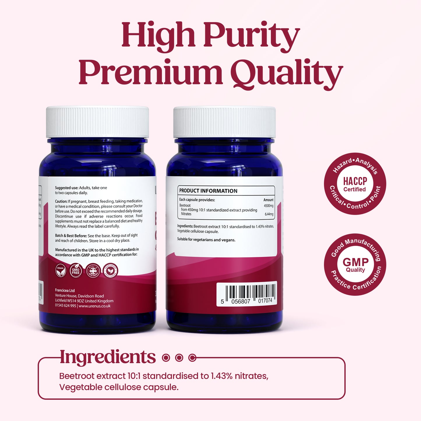 Beetroot Extract 4500mg - 30 Capsules