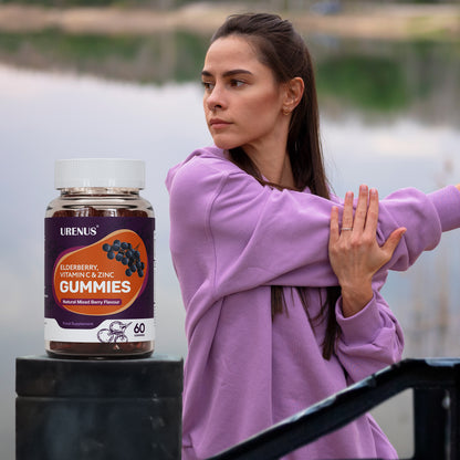 Elderberry, Vitamin C & Zinc Gummies – 60 Gummies