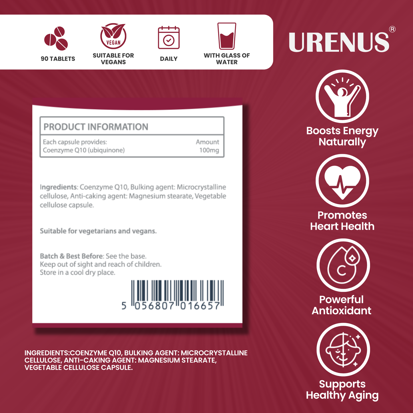 Coenzyme Q10 – 100 mg - 60 Capsules