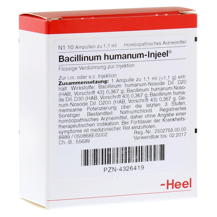 Bacillinum Humanum Injeel 10 Ampoules-Similius