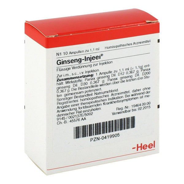 Ginseng Injeel 10 Ampoules-Similius
